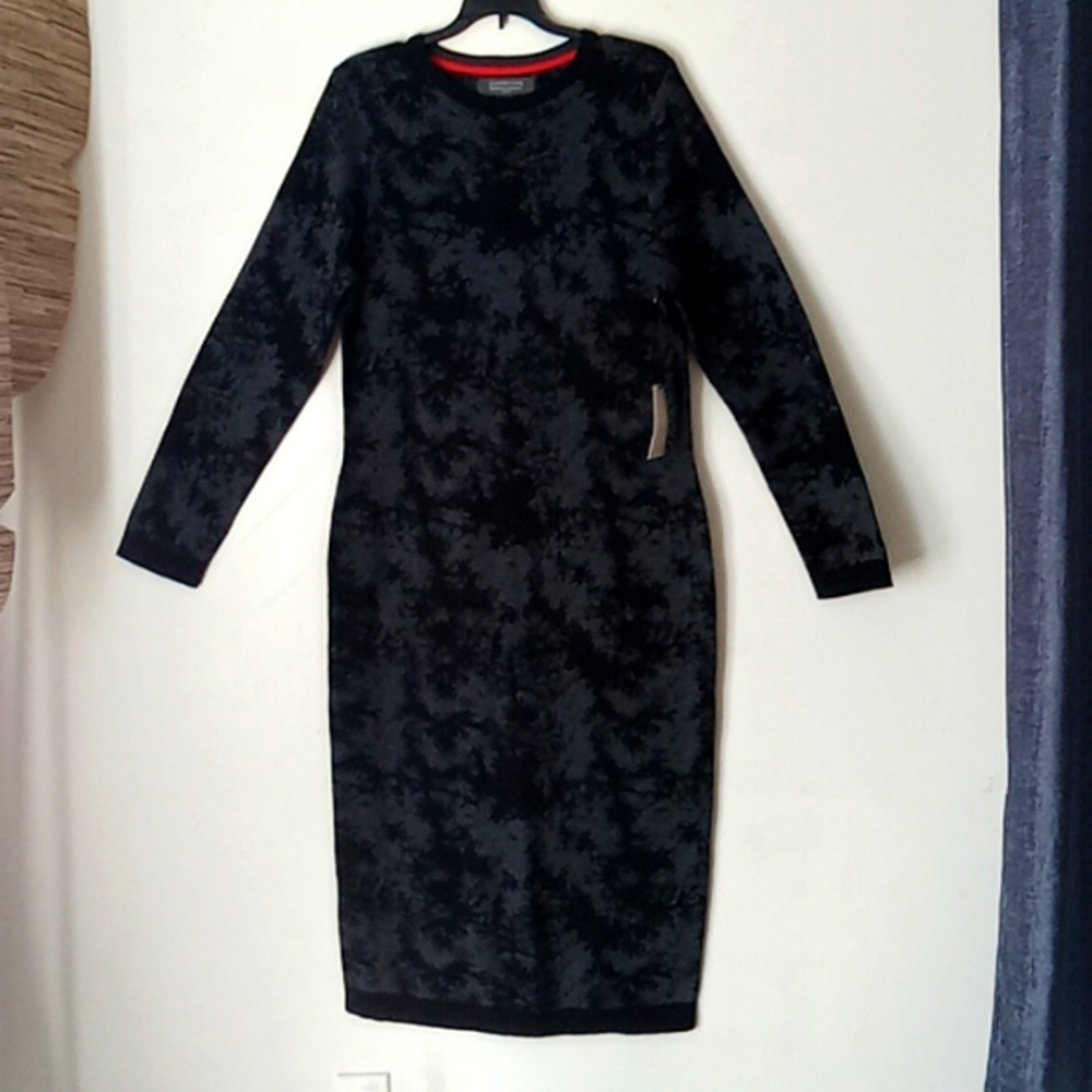 Coercion women's sweater dress size extra large color black and gray